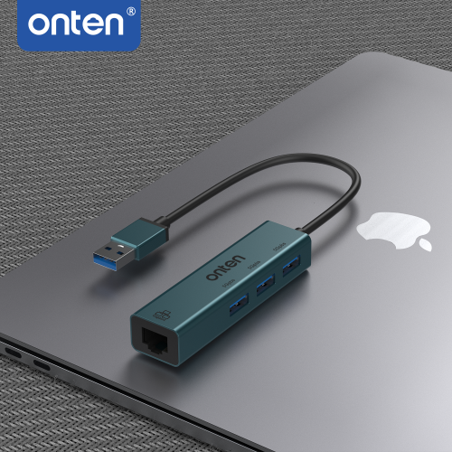 ONTEN 4 IN 1 USB 3.0 TO 3-Ports USB 3.0 Hub With Gigabit Ethernet Adapter