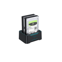 Onten Dual Bay External Hard Drive Docking Station for 2.5/3.5 inch HDD/SSD MAX 2x16TB