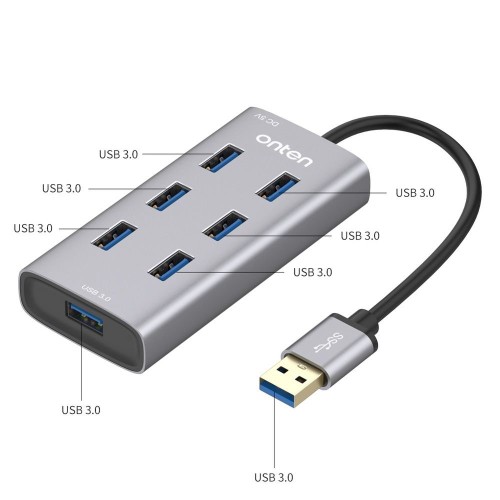 ONTEN OTN-8108 7 Port USB 3.0 Hub Docking Station