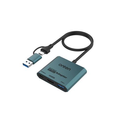 Onten 3 - in - 2 USB-C&USB-A to HDMI 4K@60Hz Adapter