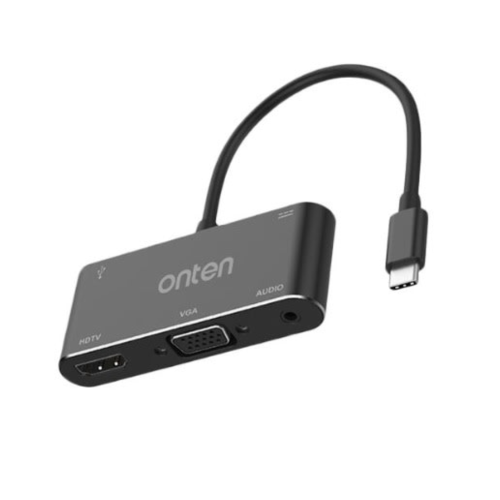 Onten Dual Display Port HDMI/VGA/Audio/USB 3.0 Hub With PD Charger