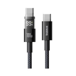Baseus Display 2 Type-C to Type-C 100W Cable For Iphone 15 16 Samsung S25 S24 Pixel Macbook 1m