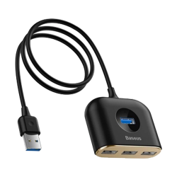 Baseus CAHUB-AY01 USB Male to Tri USB 2.0 & USB 3.0 Female Black USB HUB #CAHUB-AY01 1 Meter