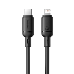Baseus Cable For Iphone 14 13 12 11 Series Type-c to Lightning PD 20W Silky Series Fast Charging Black 2M 
