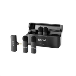 BOYA BY-V4 4-Channel Mini Wireless Microphone with 3.5mm Converter