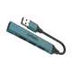 Onten OTN-5701D USB Male to Quad USB Female Crystal Teal Hub