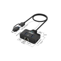 Onten OTN-UCA5311 USB 3.1 Gen1 5G Hub with Ethernet Card