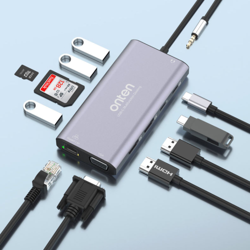 Onten OTN-UC601 Type-C 12-in-1 Docking Station