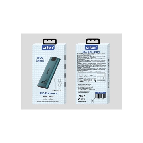 ONTEN OTN-UCA321 M. 2 (5Gbps) NGFF Protocol SSD Enclosure
