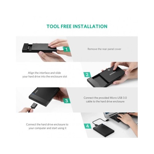 UGREEN 30848 USB A 3.0 To 2.5 Inch SATA HDD Enclosure